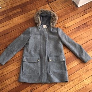 J Crew Factory Gray Vail Parka